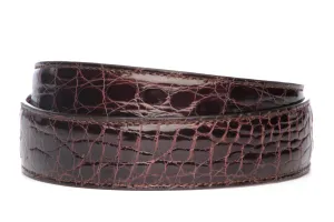 1.5" Dark Brown Crocodile Strap