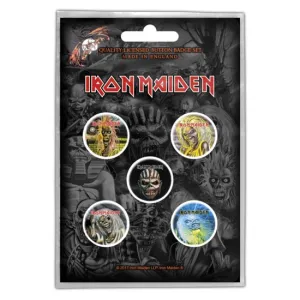 Button Badge Set - Iron Maiden - Faces of Eddie