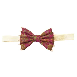 Ethnic Bow Headband- Pink