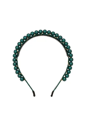 Even Pearls Headband - Teal