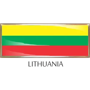 Lithuania  Metal Car Badge