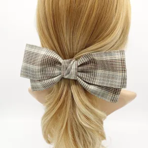 plaid hair bow office hair accessory for women