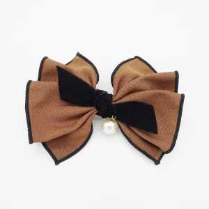 pleated hair bow velvet strap knot interlocked edge Fall Winter for women