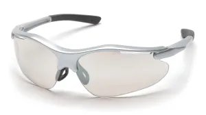 Pyramex SS3780D Fortress Silver Safety Glasses W/ Indoor/Outdoor Mirror Lens (12 each)