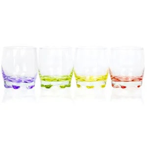 Red Co. Vibrant Splash Water/Beverage Glasses, 9.75 Ounce