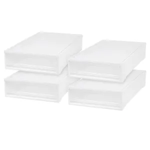 Under Bed Storage Stacking Drawer 4 Pack - 6.8 gal. (27 qt.)